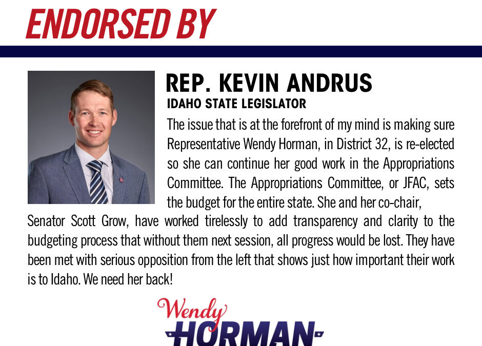 Rep. Kevin Andrus, Idaho State Legislator